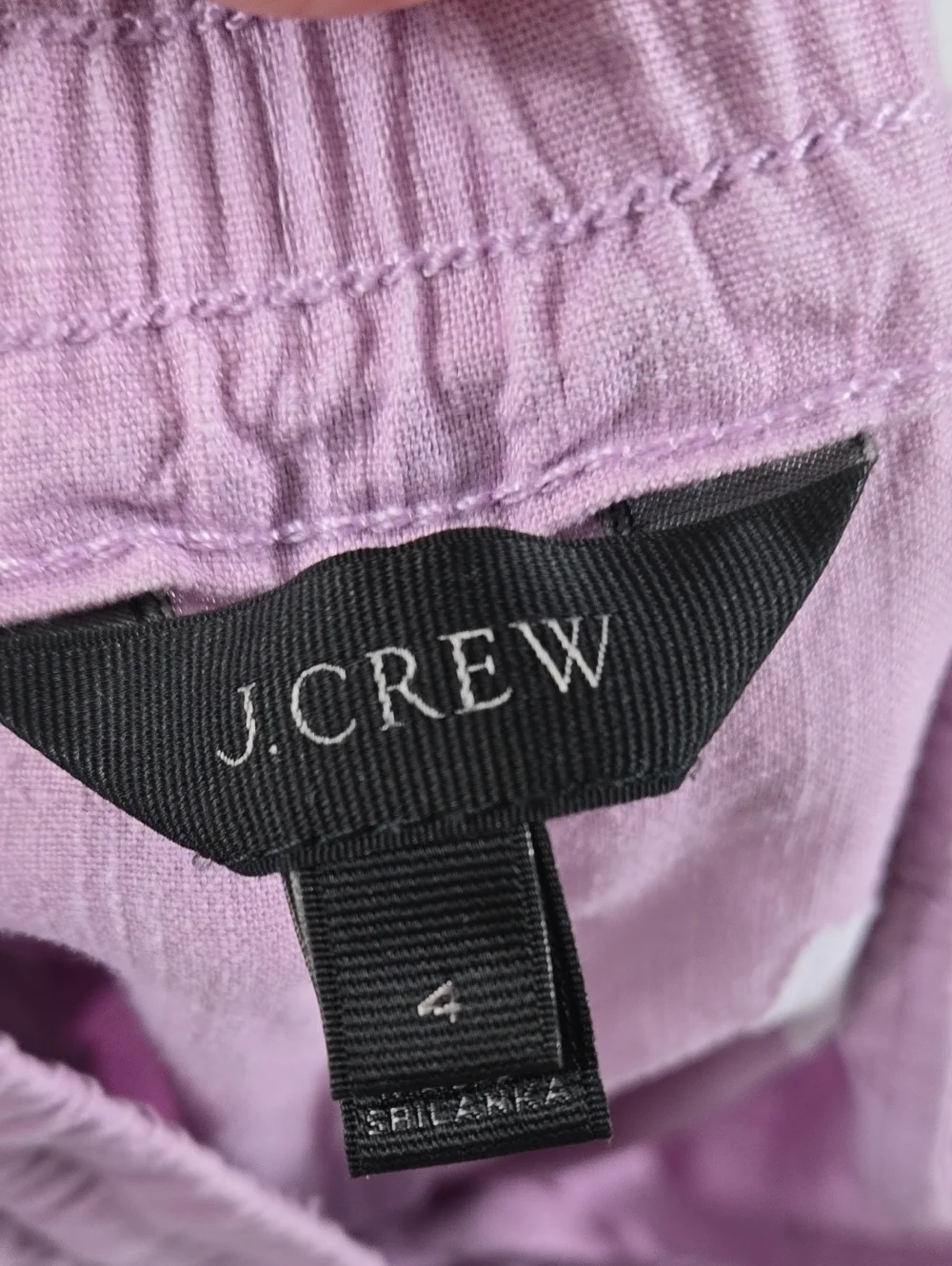 J. Crew Lavender Linen Blend Drawstring Joggers 4